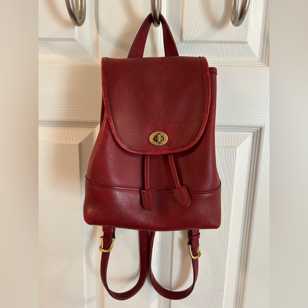 COACH Small Daypack Backpack Red 9960